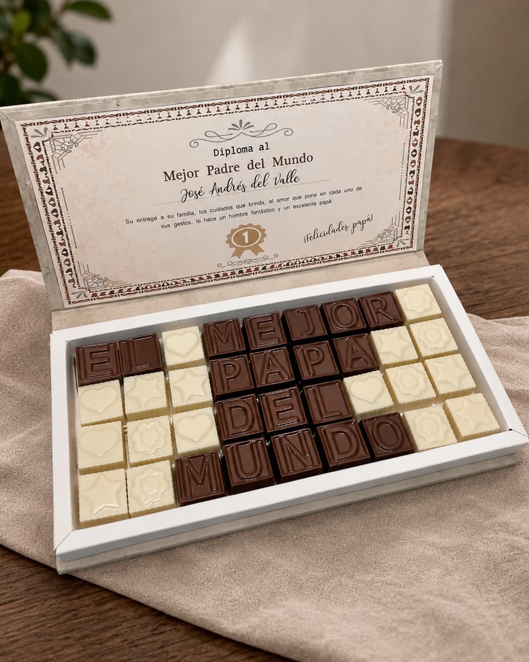 Correo Postal de Chocolate - Diploma para Papá