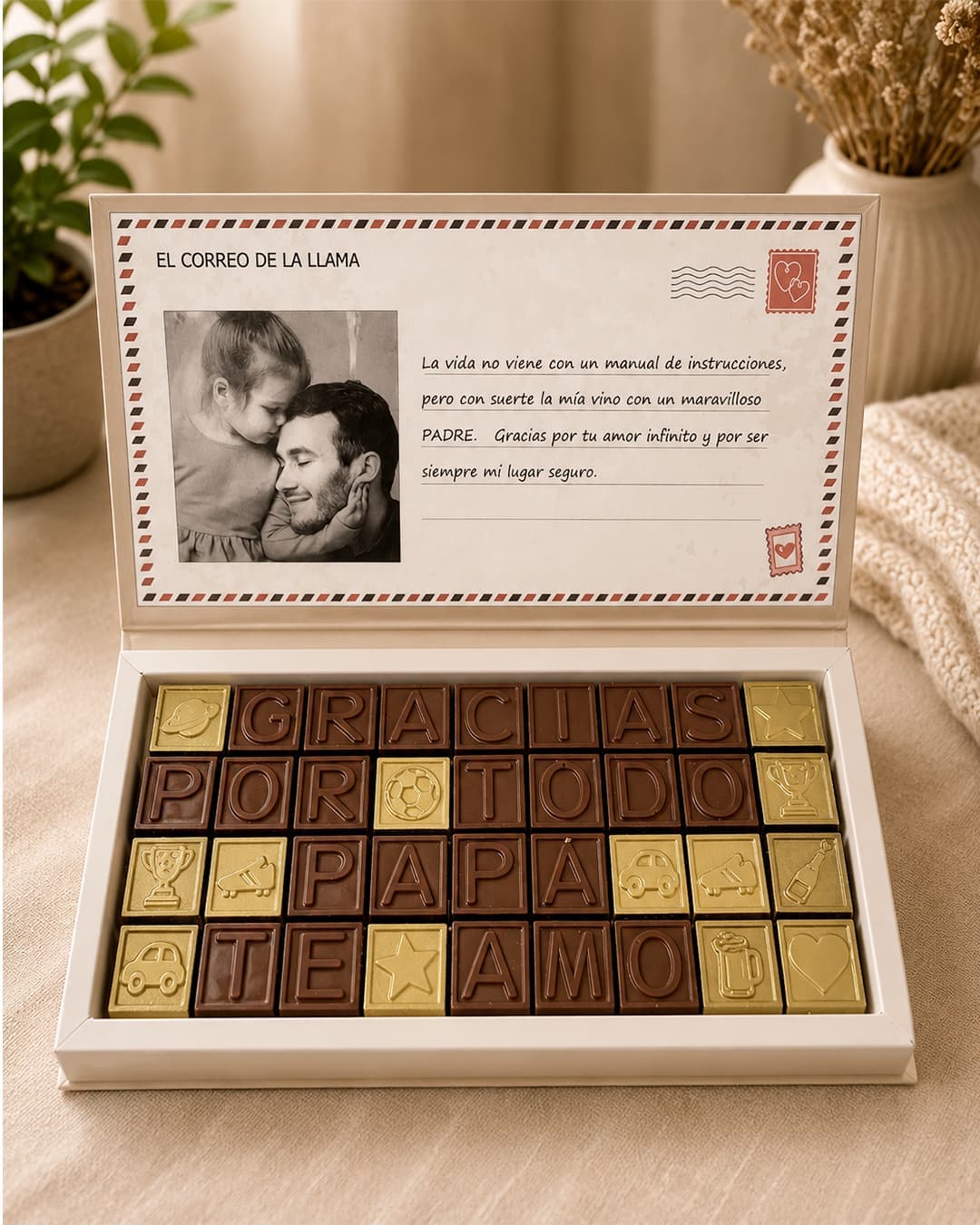 Correo Postal de Chocolate - Gracias Papá
