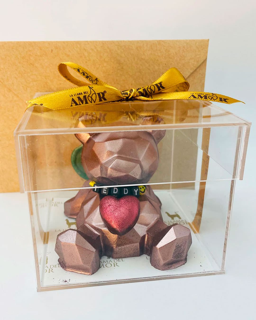 Oso 3D de Chocolate con nombre
