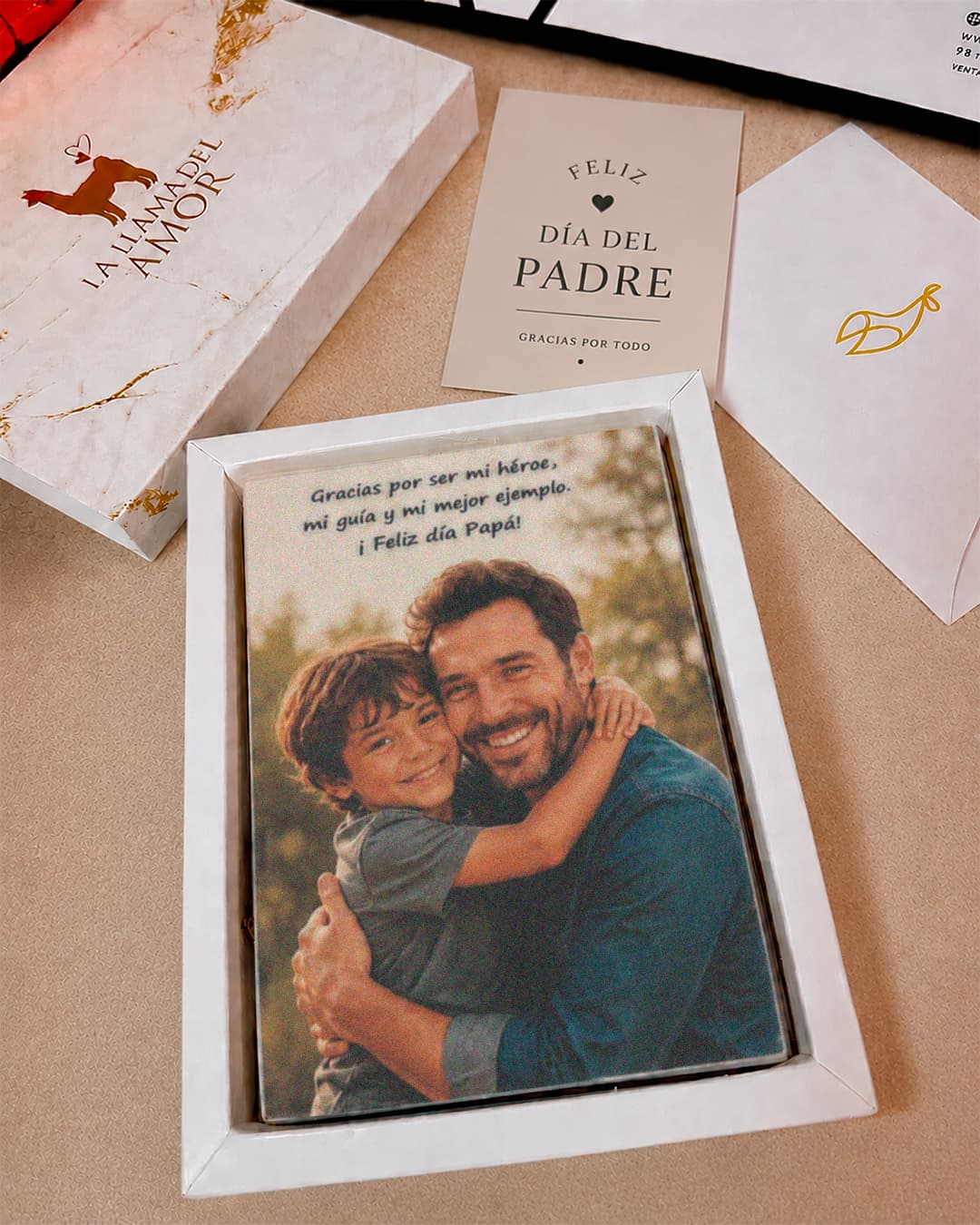 Tableta Chocolate con Foto Personalizada para Papá